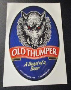 Thumper Logo - SHIPYARD Old Thumper Logo STICKER label decal craft beer brewery ...