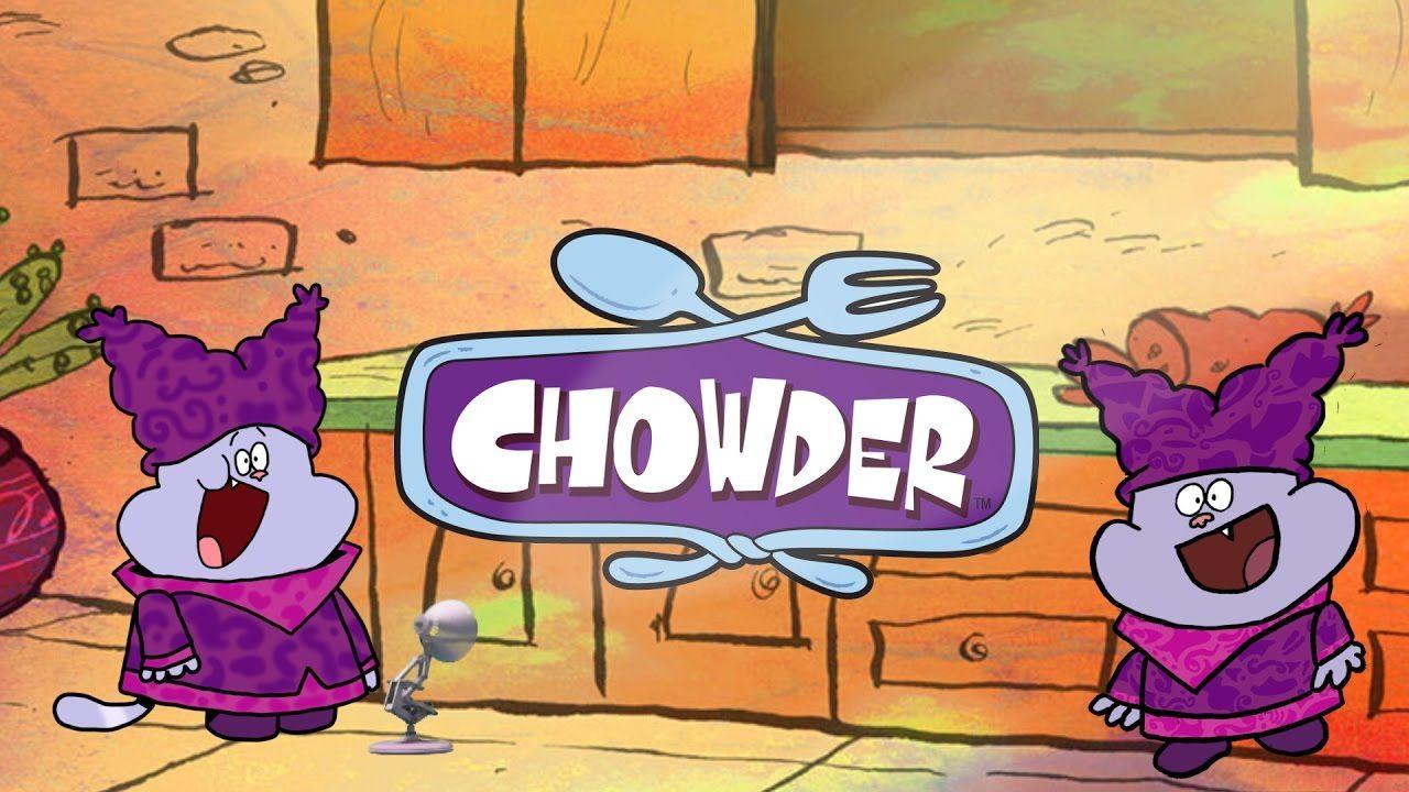 Chowder Logo - 447-Chowder Cartoon Network Spoof Pixar Lamp Luxo Jr Logo - YouTube
