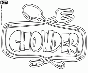 Chowder Logo - Chowder logo coloring page printable game