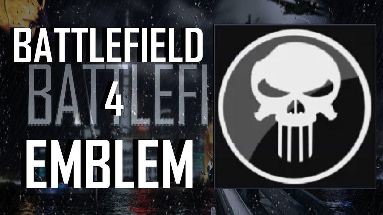 BF4 Logo - Battlefield 4 / BF4 Punisher Logo Emblem Tutorial - YouTube