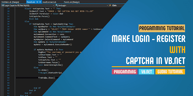 Vb.net Logo - Create Login & Register With Captcha on VB.Net - Gudio Blog