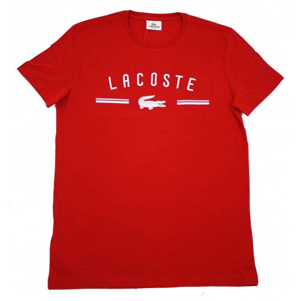 Large Logo - Lacoste Crew Neck Large Logo T Shirt