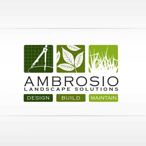 Landscape Logo - logo for Ambrosio Landscape Solutions. Logo design contest