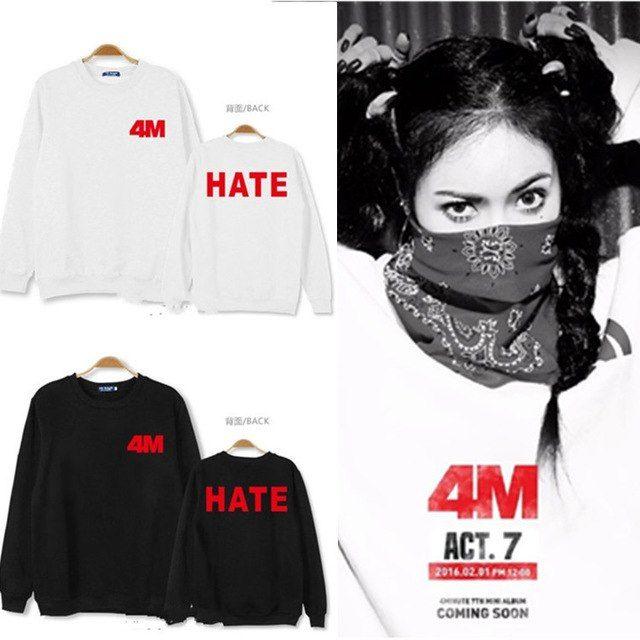 Hyuna Logo - Kpop 4minute LOGO Hoodie South Korean Star concert fighting