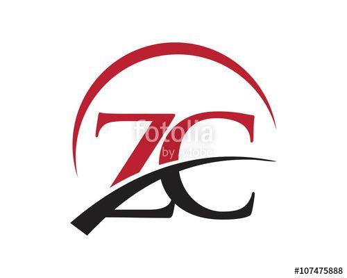 ZC Logo - ZC Red Letter Logo Swoosh Stock Image And Royalty Free Vector Files