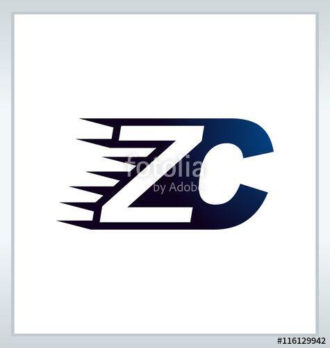 ZC Logo - ZC Two letter composition for initial, logo or signature Stock
