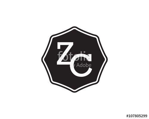 ZC Logo - ZC retro initial monogram letter logo. vintage label typography