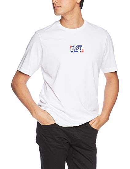 ZC Logo - Diesel T Just ZC Logo Printed T Shirt White: Amazon.co.uk: Clothing