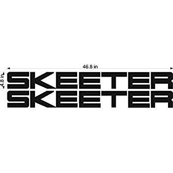 Skeeter Logo - Skeeter Boats Side Logos Pair 46 Black Vinyl Vehicle