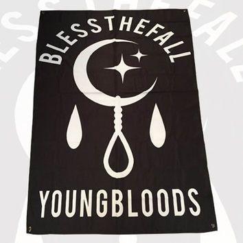 Blessthefall Logo - Blessthefall - Youngbloods Wall Flag from merchconnectioninc.com