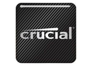 Crucial Logo - Crucial 1x1 Chrome Domed Case Badge / Sticker Logo
