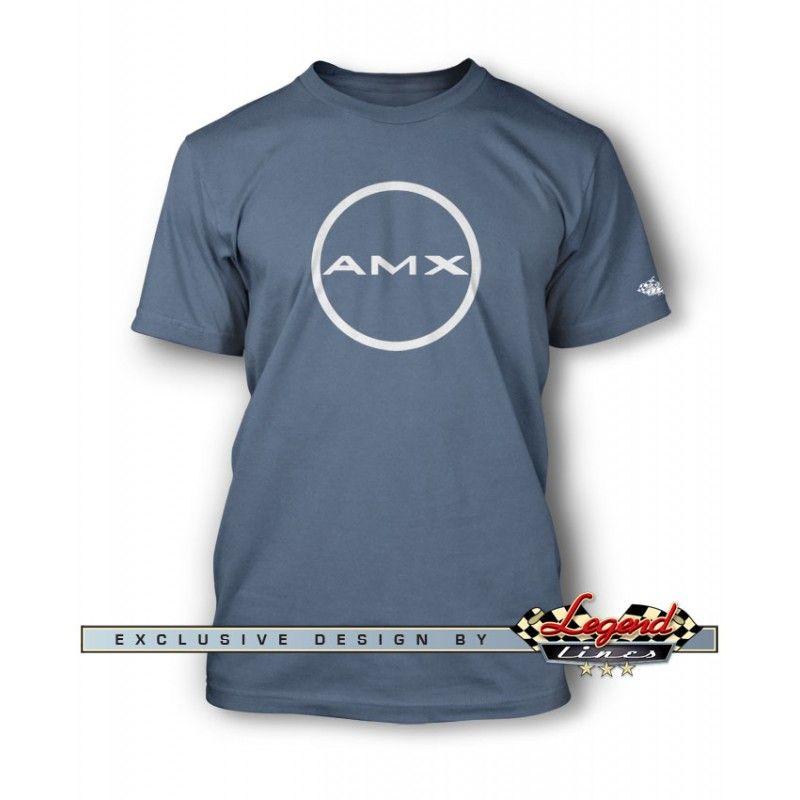 AMX Logo - AMC AMX Quarter Panel Circle Logo 1968 - 1969 T-Shirt - Side View