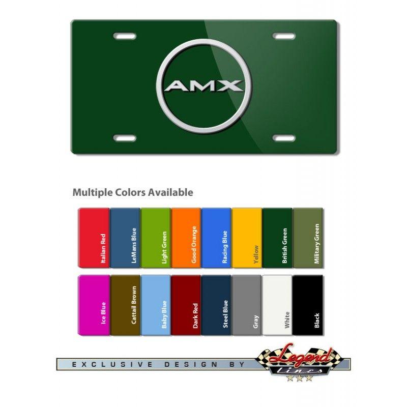 AMX Logo - AMC AMX 1968 - 1970 Vintage Logo Novelty License Plate