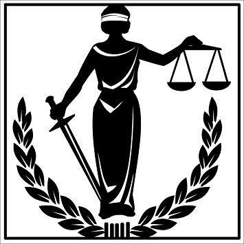 Judge Logo - American Vinyl Blind Justice Symbol Sticker legal law