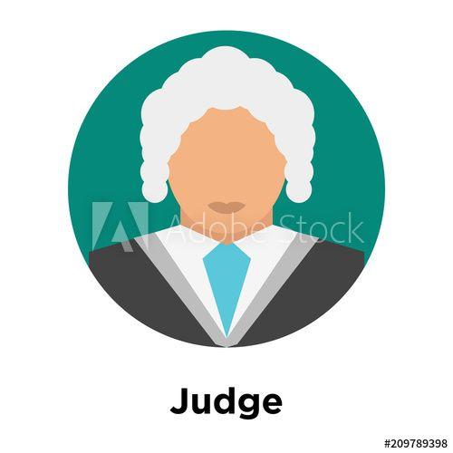 Judge Logo - Judge icon vector sign and symbol isolated on white background ...