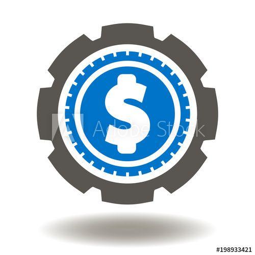 Cogwheel Logo - Dollar Gear Icon Vector. Financial Business Development Illustration ...