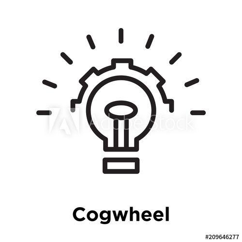 Cogwheel Logo - Cogwheel icon vector sign and symbol isolated on white background ...