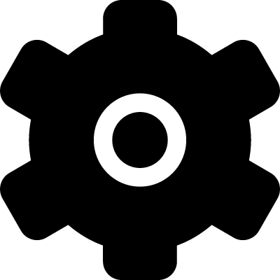 Cogwheel Logo - Configuration gross black cogwheel symbol of interface ⋆ Free ...