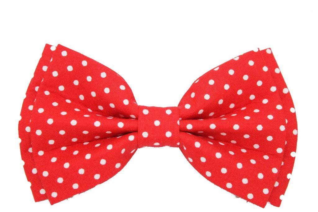 Red and White Bowtie Logo - Red/White Men's Polka Dot Bow Tie – The King's Knot