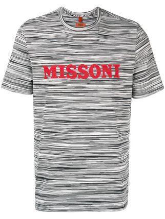 Missoni Logo - Missoni Logo Print Striped T Shirt £141 Online SS19. Same Day