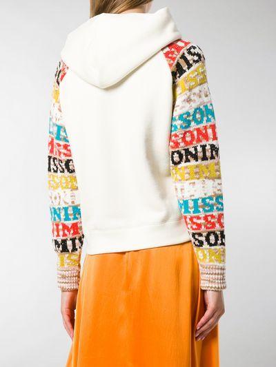 Missoni Logo - Missoni white Wool logo sleeve hoodie| Stefaniamode.com