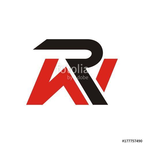 WR Logo - RW or WR logo initial letter design template vector Stock image