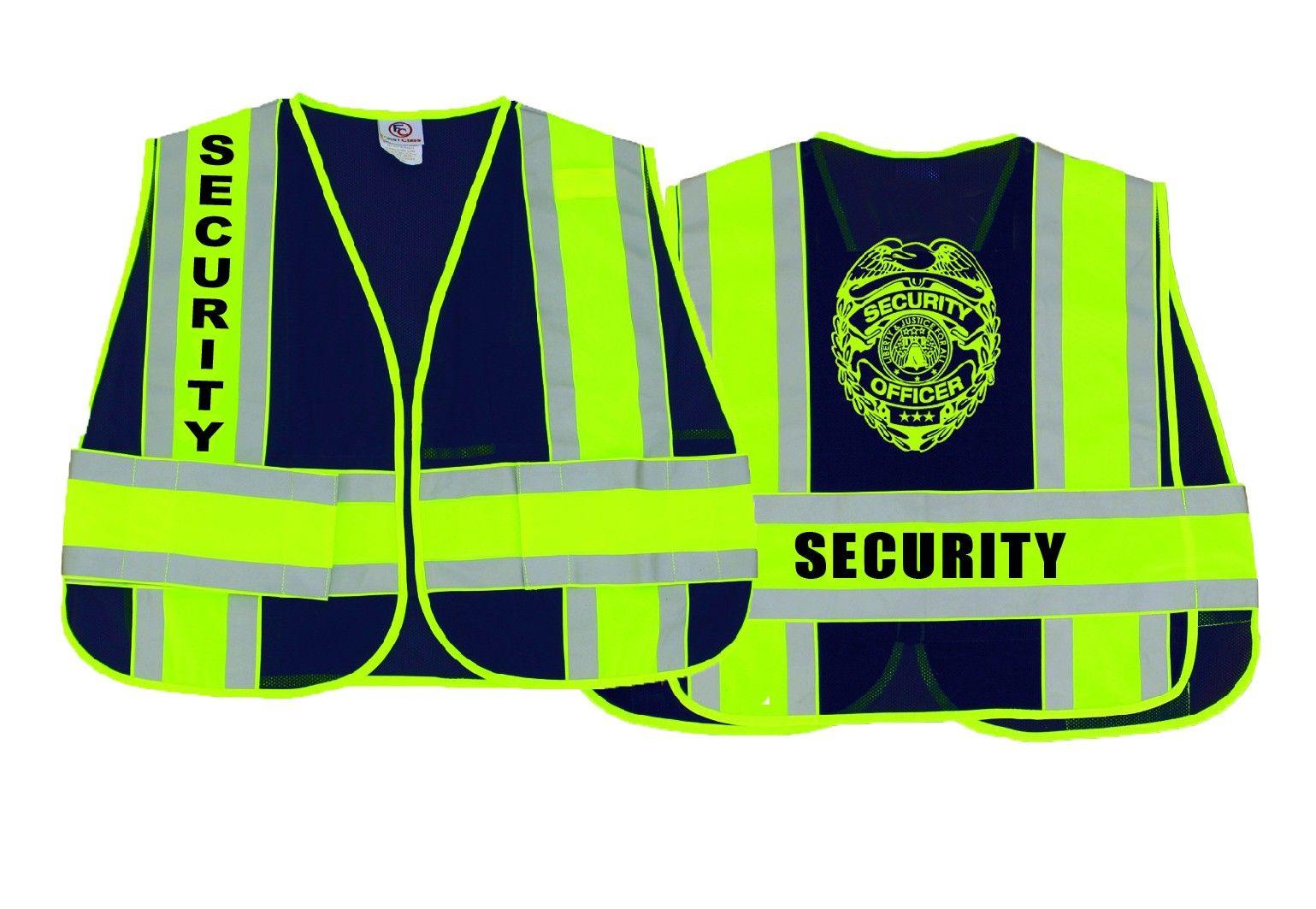 Sicer Logo - Reflective Duty Vests with Security Logo on the Back (Dark Navy)