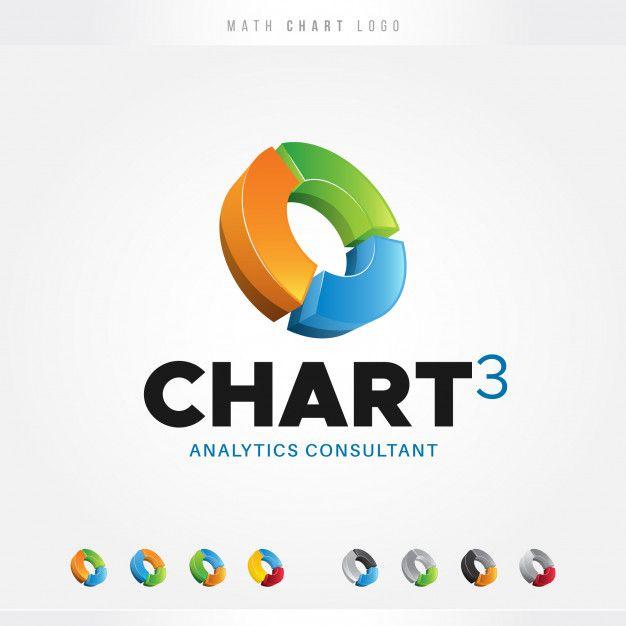 Chart Logo - Circle math chart logo Vector