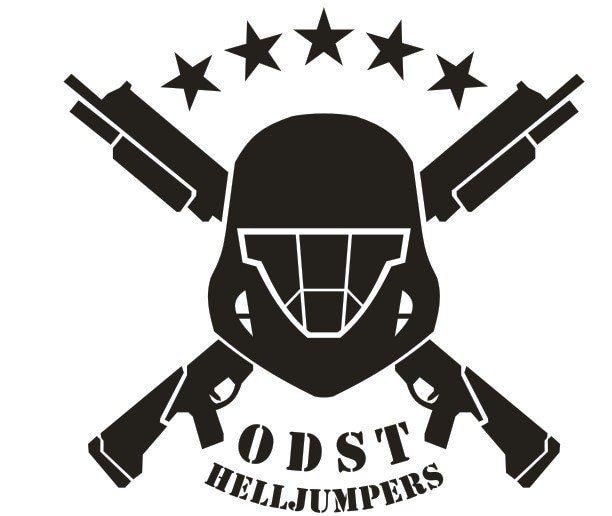 ODST Logo - Free shipping 180g 100% Cotton Halo Helljumpers Stencil Halo ODST T ...