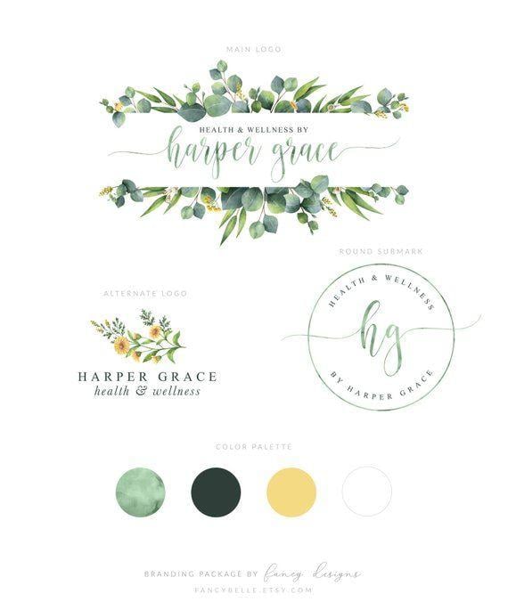 Botanical Logo - Botanical Logo Watercolor Logo Premade Logo Design Floral Logo