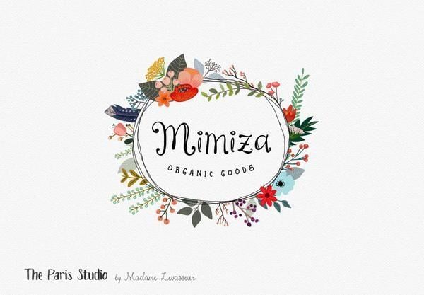 Botanical Logo - Hand Drawn Style Botanical Logo Design by The Paris Studio, Madame ...