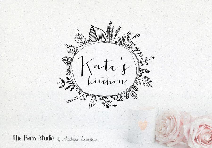 Botanical Logo - Hand Drawn Style Botanical Boutique Logo - boutique logo, website ...