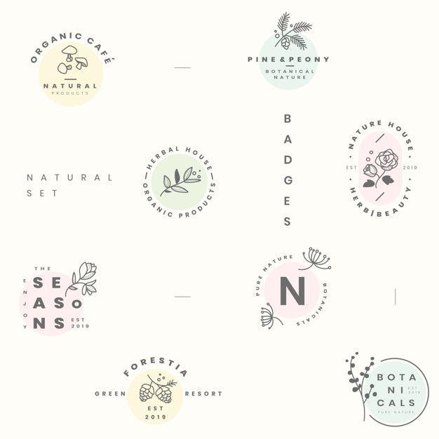 Botanical Logo - Set of botanical logo Vector