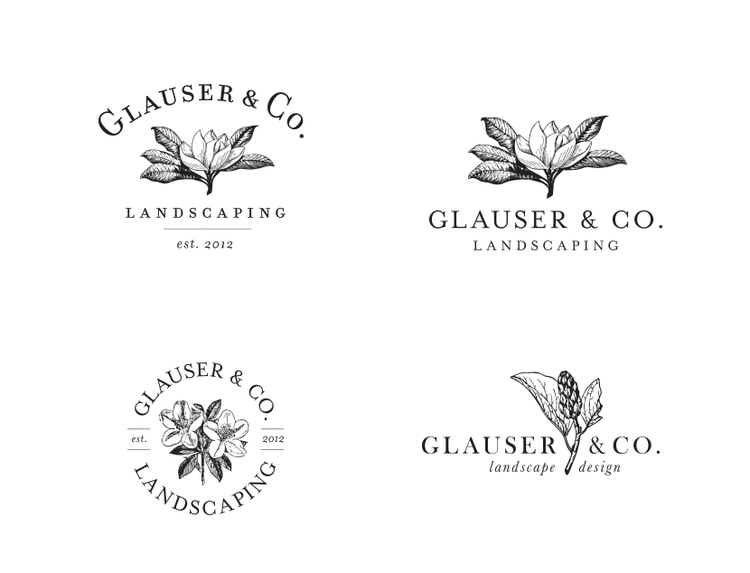 Botanical Logo - Landscaping logo design options || Jody Worthington #logo #floral ...