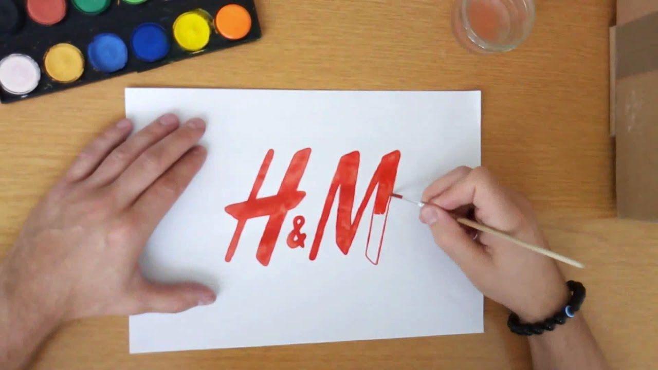 HNM Logo - How to draw the H&M logo - YouTube