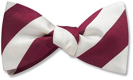 Red and White Bowtie Logo - Maroon White Bow Ties. Beau Ties Ltd of Vermont