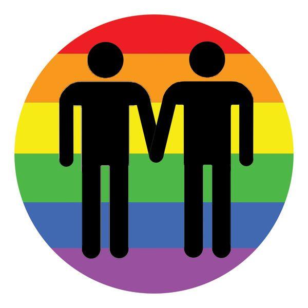Gay Logo - Gay Love LGBT Rights Rainbow Round Mini Sticker