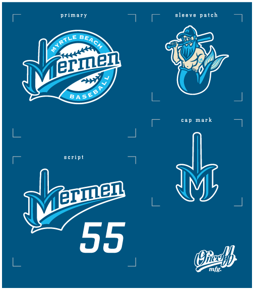 Mermen Logo - Myrtle Beach Mermen! Creamer's Sports Logos