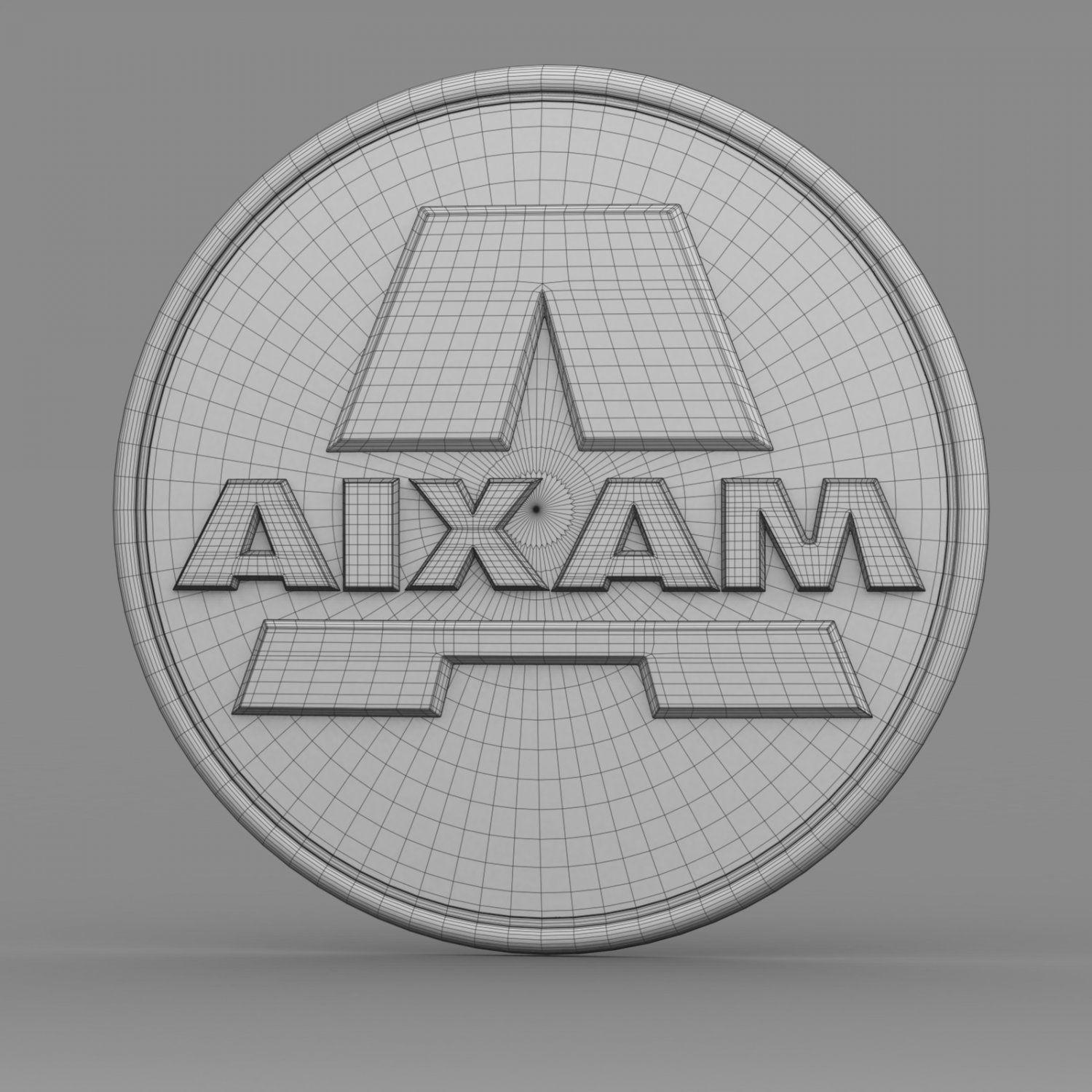 Aixam Logo - Aixam logo 3D Model in Parts of auto 3DExport