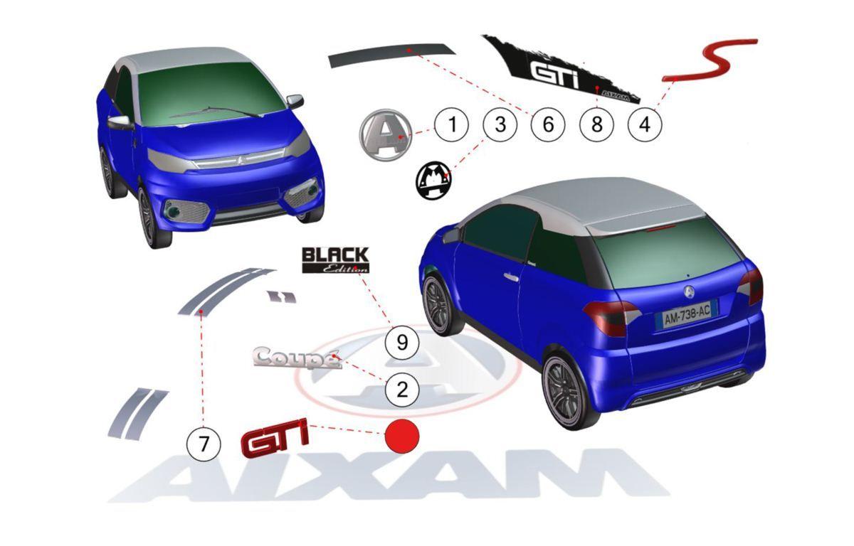 Aixam Logo - LOGO KLAPA TYŁ GTI AIXAM 2010 ORYGINAŁ