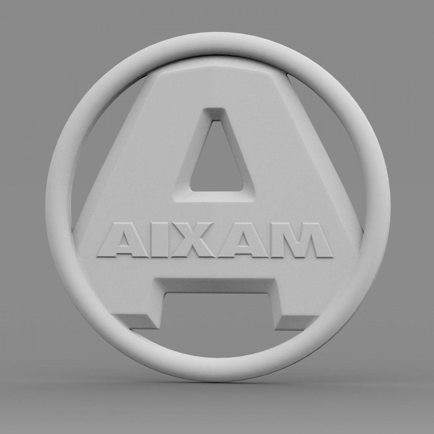 Aixam Logo - Aixam logo 2 3D Model in Parts of auto 3DExport