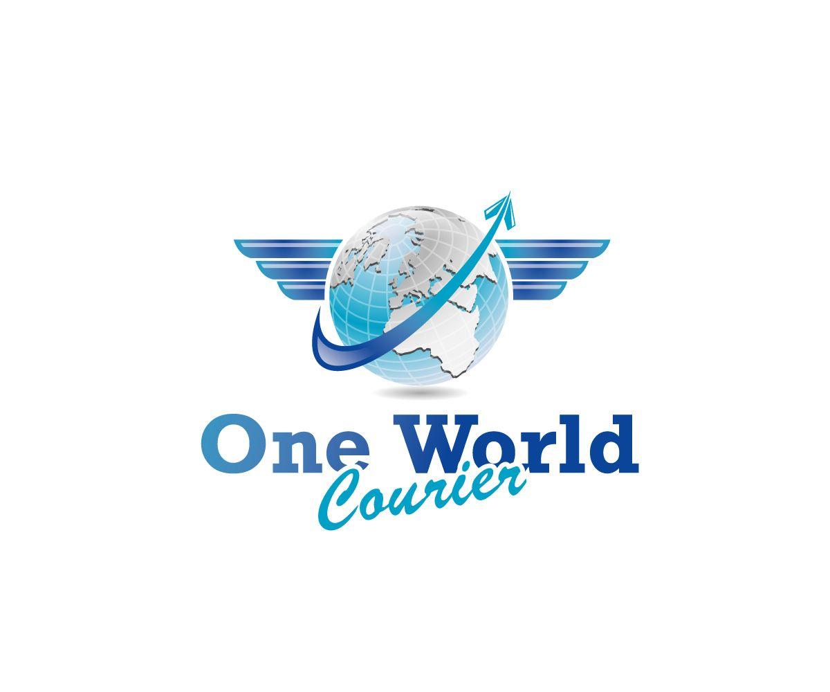 Courier Logo - Modern, Personable, Freight Forwarding Logo Design for One World ...