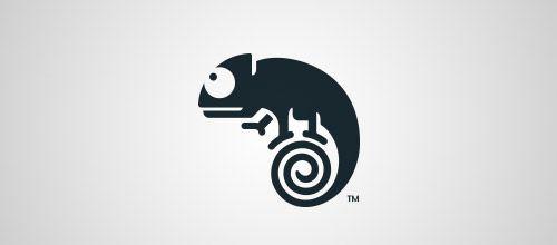Cameleon Logo - Adorable And Creative Chameleon Logo Design. LOGO. Logo design