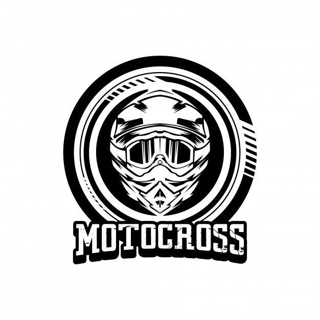 Motocross Logo - Helmet motocross design logo Vector