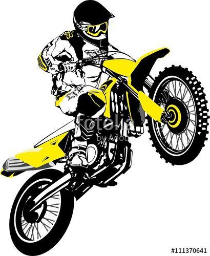 Motocross Logo - Motocross logo. Vector illustration of motorcyclist 