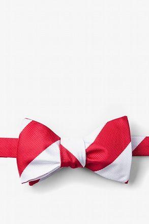 Red and White Bowtie Logo - Microfiber Bow Ties | Ties.com