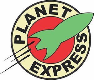 Futurama Logo - Futurama Planet Express Logo Vinyl Decal Bumper Sticker 5