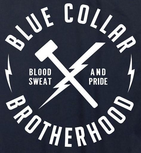 Blue-Collar Logo - FR Blue Collar Brotherhood T Shirt. Benchmark FR Collaboration T Shirt