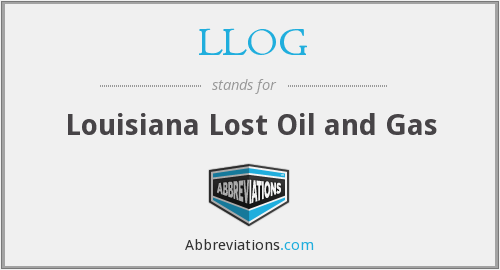 Llog Logo - LLOG Lost Oil