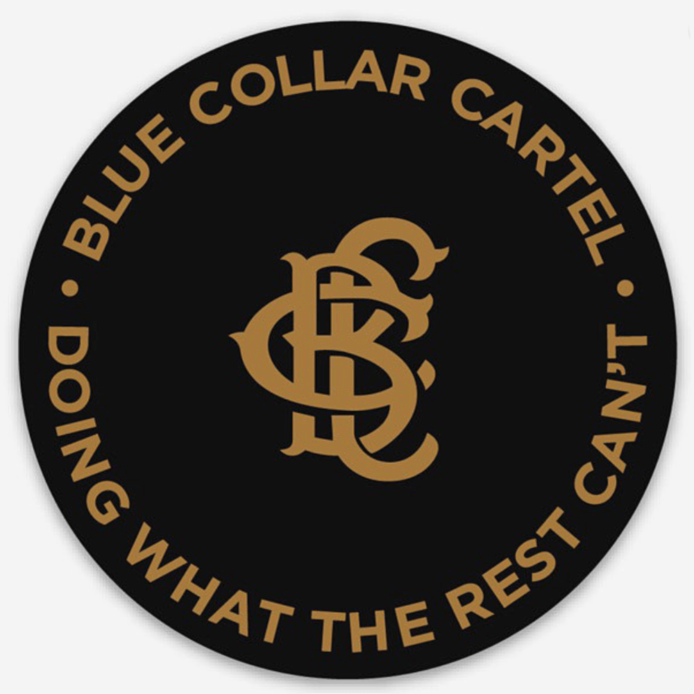Blue-Collar Logo - Round Vinyl Logo Stickers